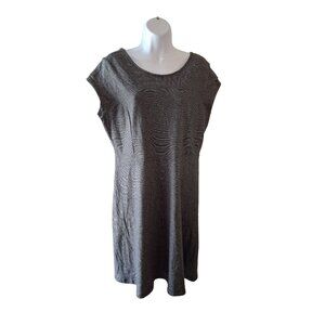 Old Navy Womens Fitted Mini Dress Heather Gray Short Sleeve Normcore Minimalist